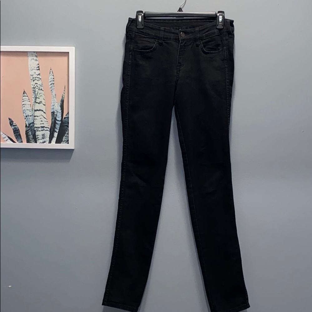 & Denim Skinny Low Waist Black Jeans